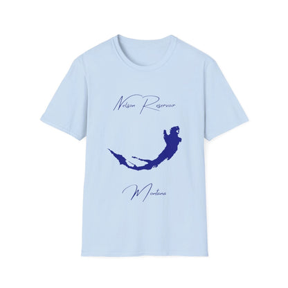 Montana  Nelson  Reservoir  T-shirt  front  position  view  from  front  light  blue.webp