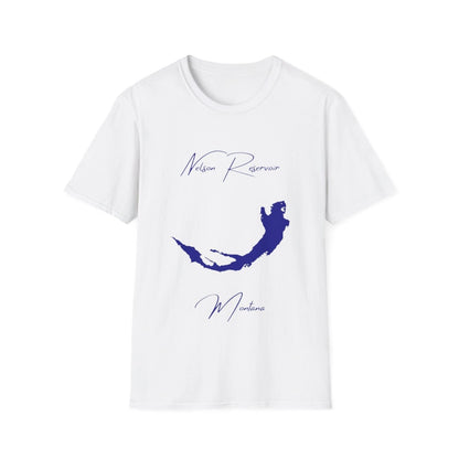 Montana  Nelson  Reservoir  T-shirt  front  position  view  from  front  white.webp