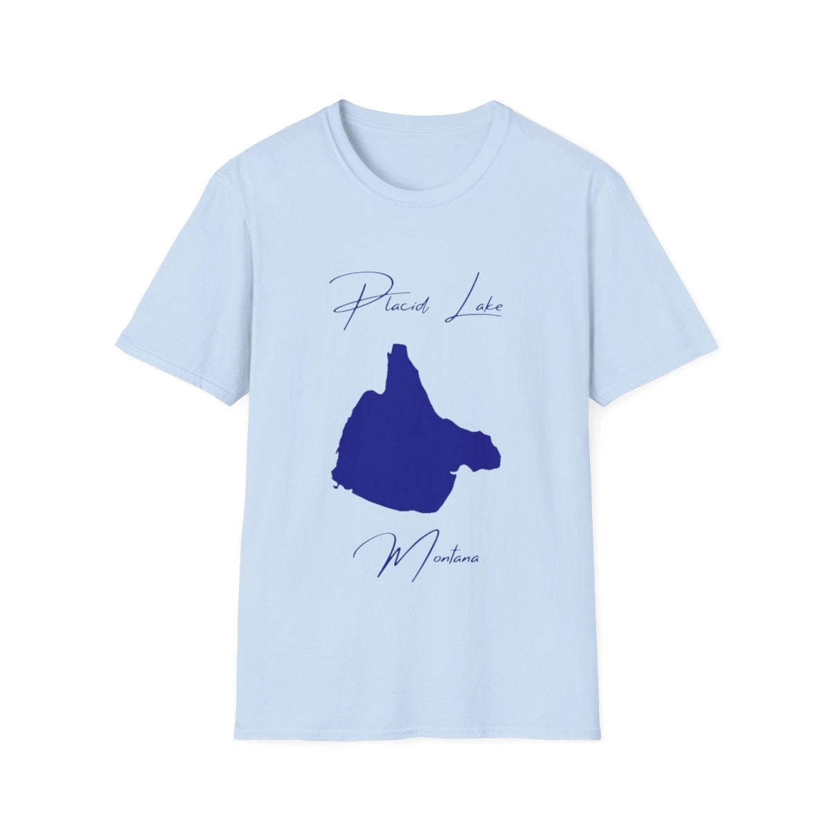 Montana  Placid  Lake  T-shirt  front  position  view  from  front  light  blue.webp