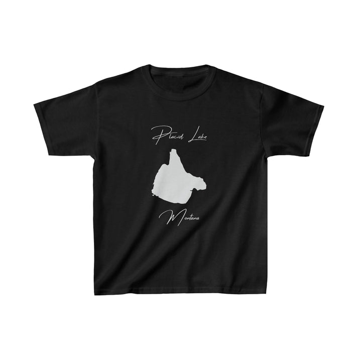 Montana  Placid  Lake  Youth  T-shirt  front  position  view  from  front  black.webp