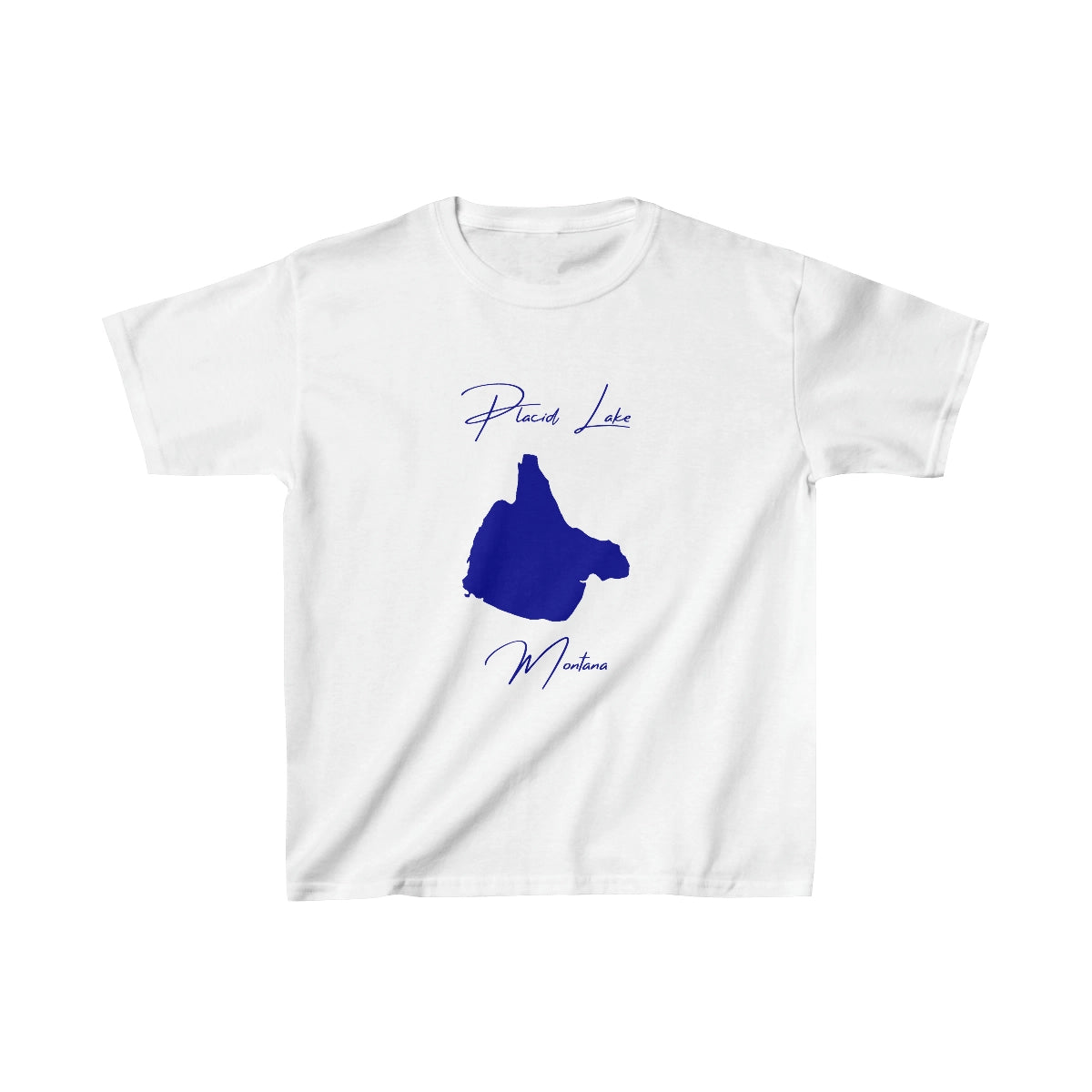 Montana  Placid  Lake  Youth  T-shirt  front  position  view  from  front  white.webp