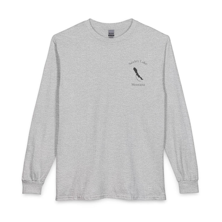 Montana  Seeley  Lake  Long  Sleeve  Fishing  T-shirt  front  position  view  from  front  sport  grey.webp