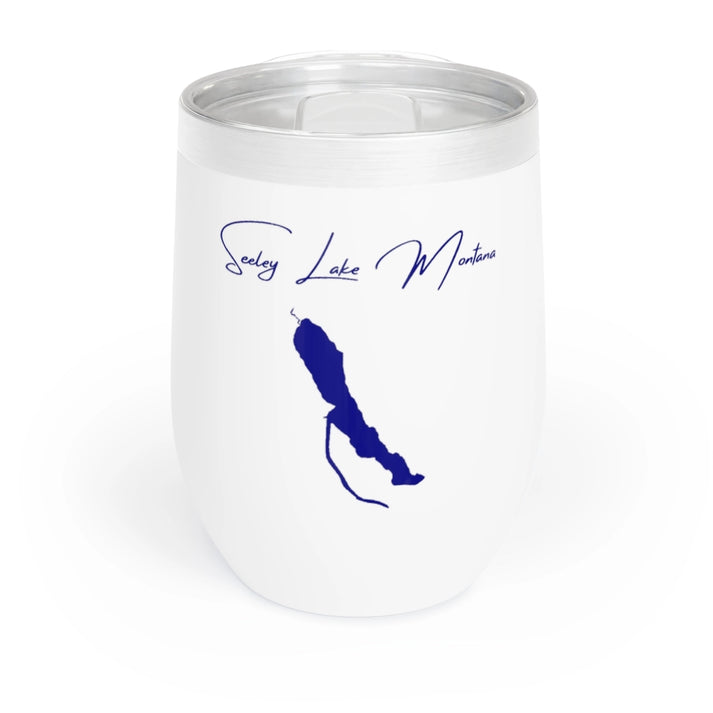 Montana  Seeley  Lake  Wine  Tumbler  front  position  view  from  front  white.webp