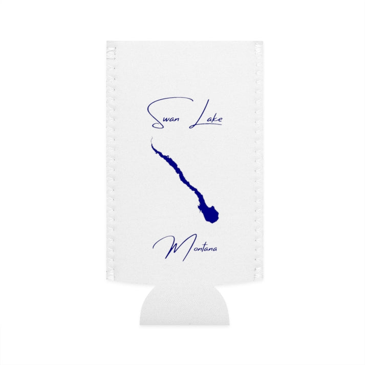 Montana  Swan  Lake  Slim  Can  Koozie  front  position  view  from  flat-front  white.webp