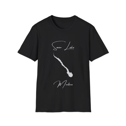 Montana  Swan  Lake  T-shirt  front  position  view  from  front  black.webp