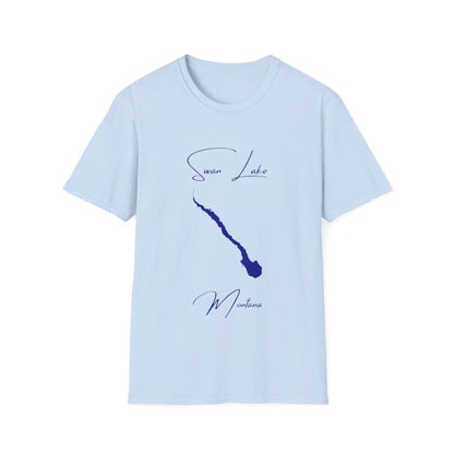 Montana  Swan  Lake  T-shirt  front  position  view  from  front  light  blue.webp