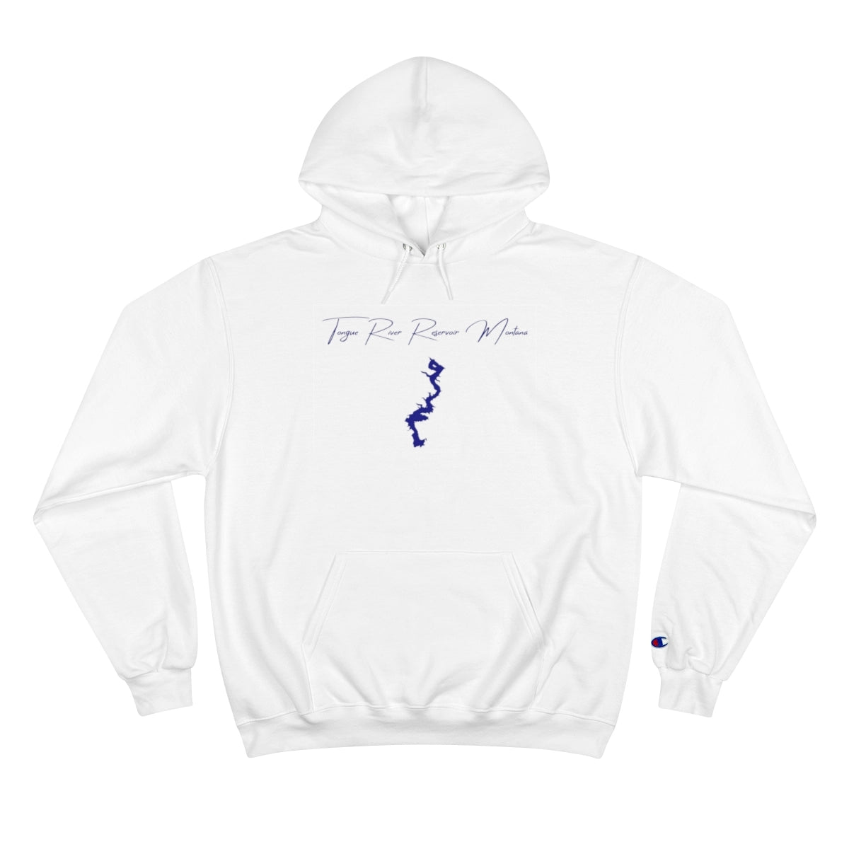 Montana  Tongue  River  Reservoir  Hoodie  front  position  view  from  front  white.webp
