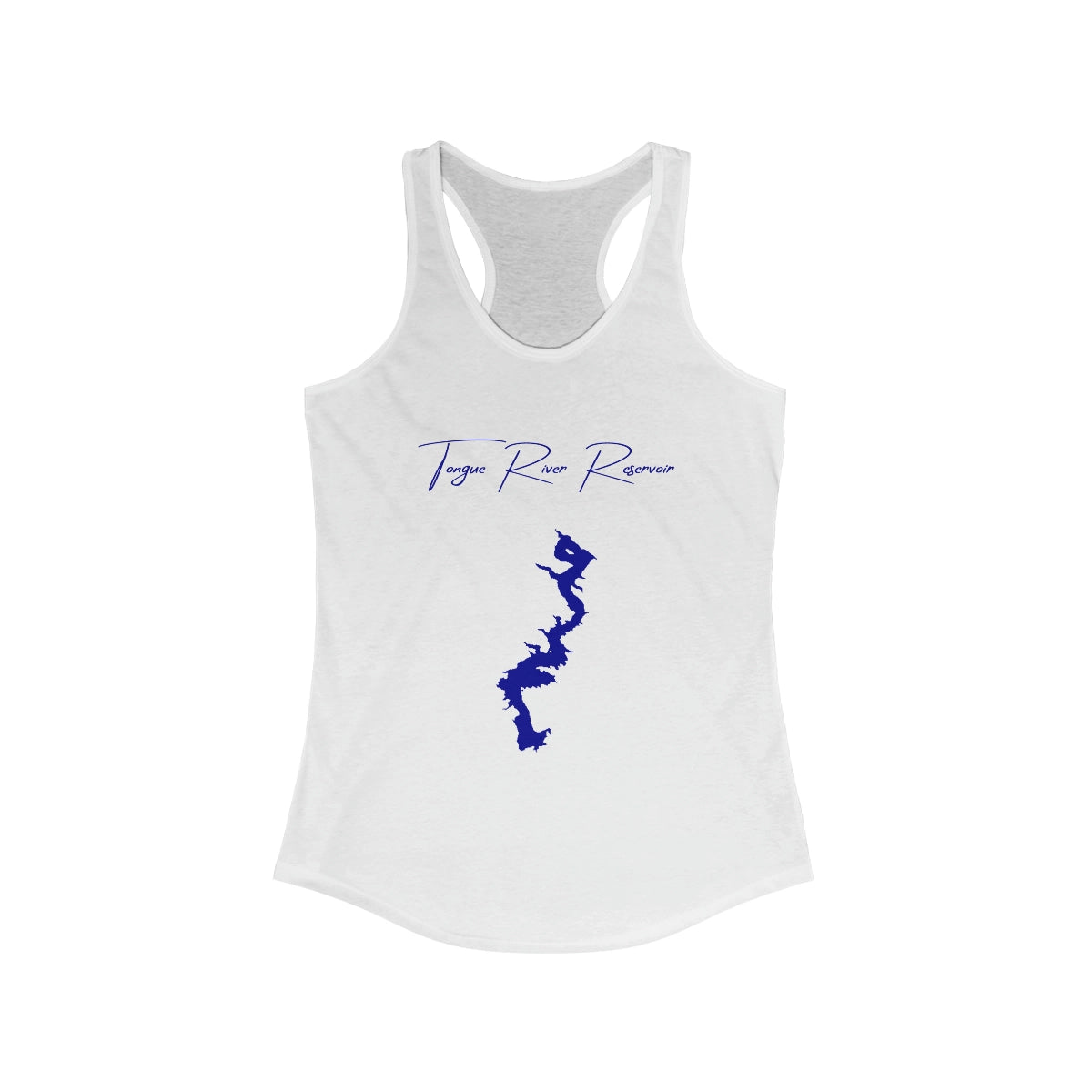 Montana  Tongue  River  Reservoir  Racerback-Tank  front  position  view  from  front  solid  white.webp