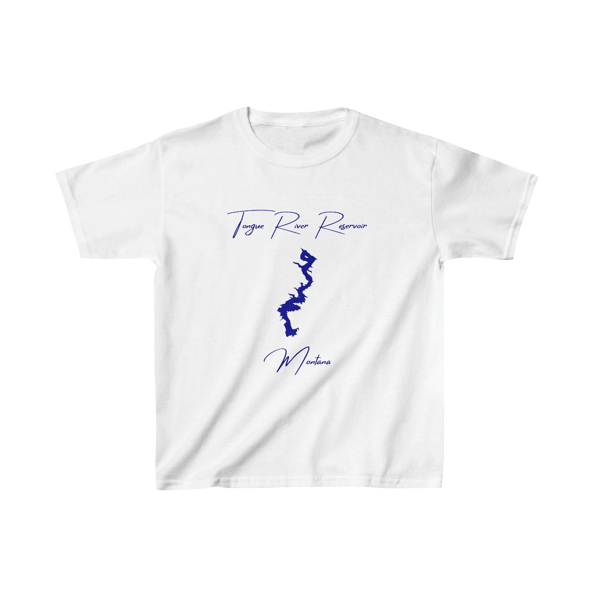 Montana  Tongue  River  Reservoir  Youth  T-shirt  front  position  view  from  front  white.webp