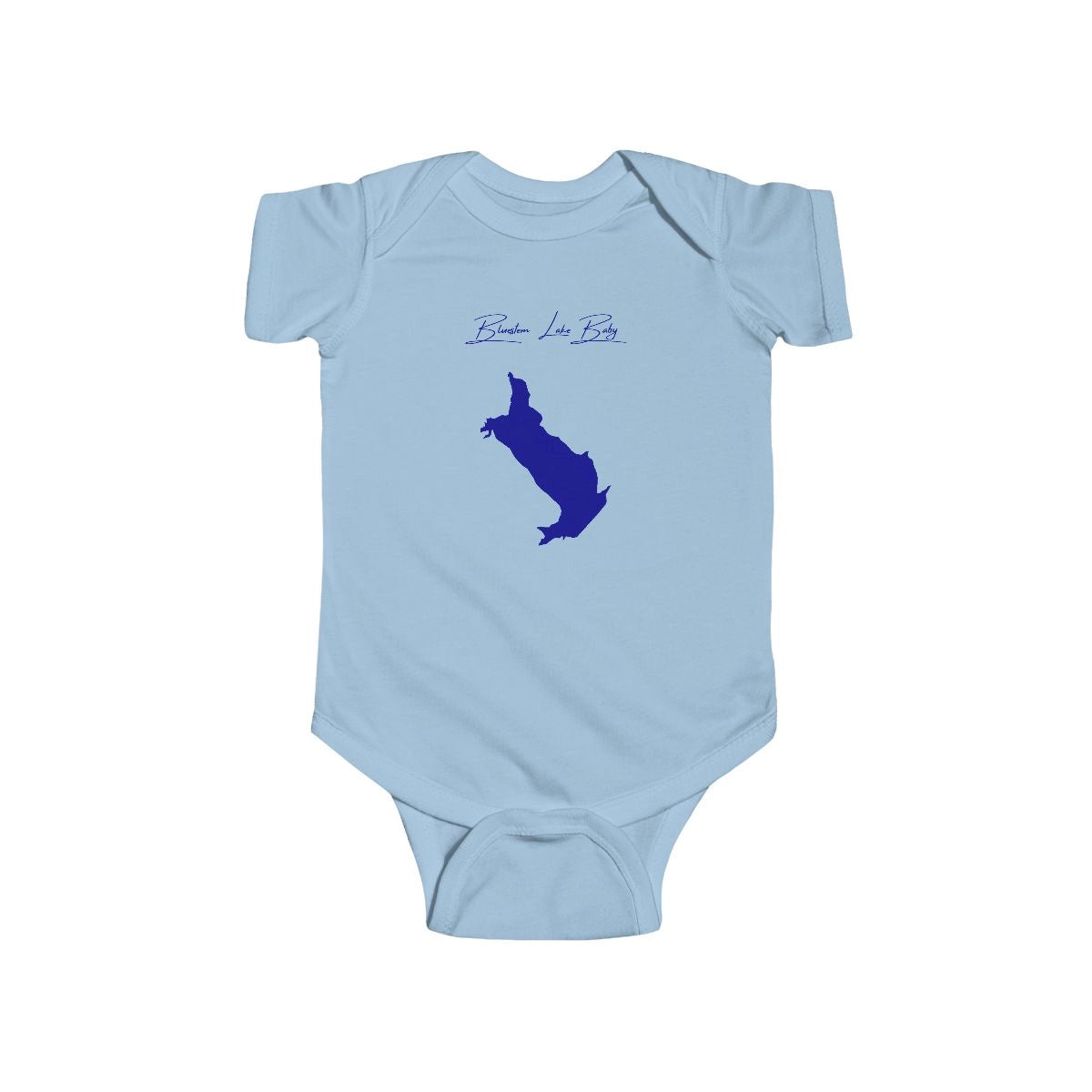 Nebraska  Bluestem  Lake  Onesie  front  position  view  from  front  light  blue.webp