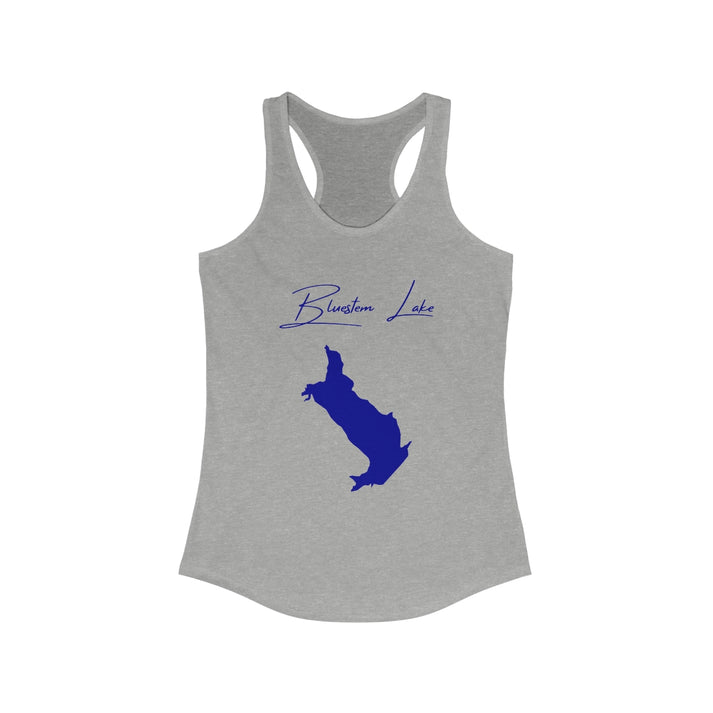 Nebraska  Bluestem  Lake  Racerback-Tank  front  position  view  from  front  heather  grey.webp