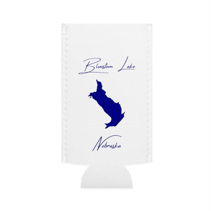 Nebraska  Bluestem  Lake  Slim  Can  Koozie  front  position  view  from  flat-front  white.webp