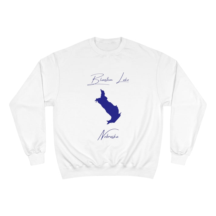 Nebraska  Bluestem  Lake  Sweatshirt  front  position  view  from  front  white.webp