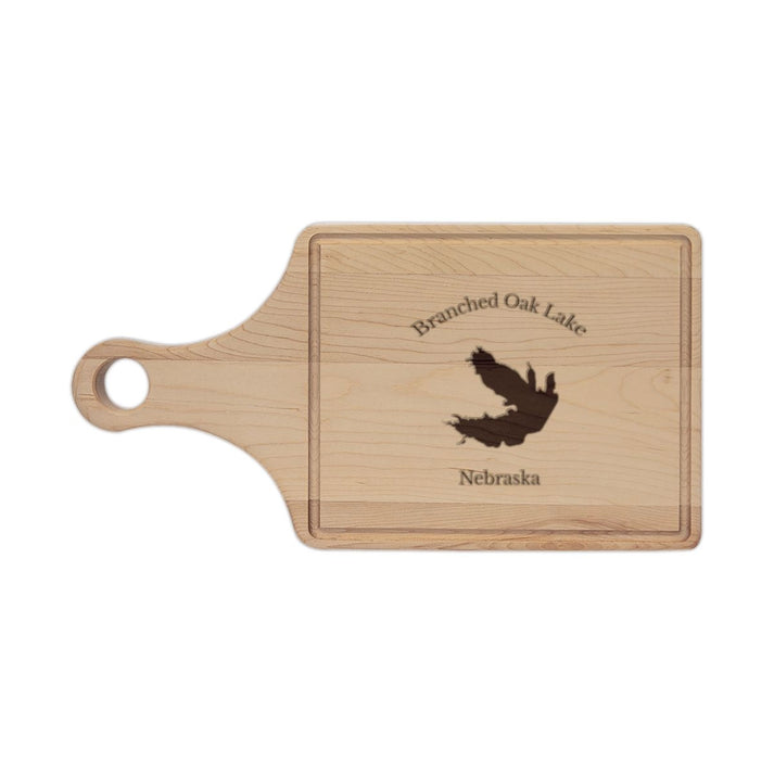 Nebraska  Branched  Oak  Lake  Engraved  Cutting  Board  front  position  view  from  front  maple.webp