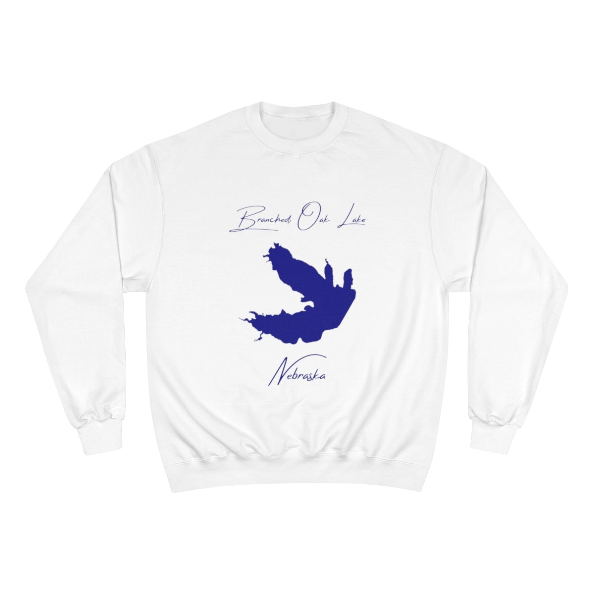 Nebraska  Branched  Oak  Lake  Sweatshirt  front  position  view  from  front  white.webp