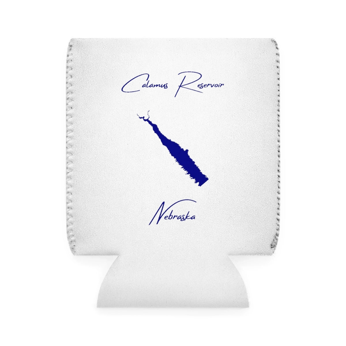 Nebraska  Calamus  Reservoir  Can  Koozie  front  position  view  from  front-1  white.webp