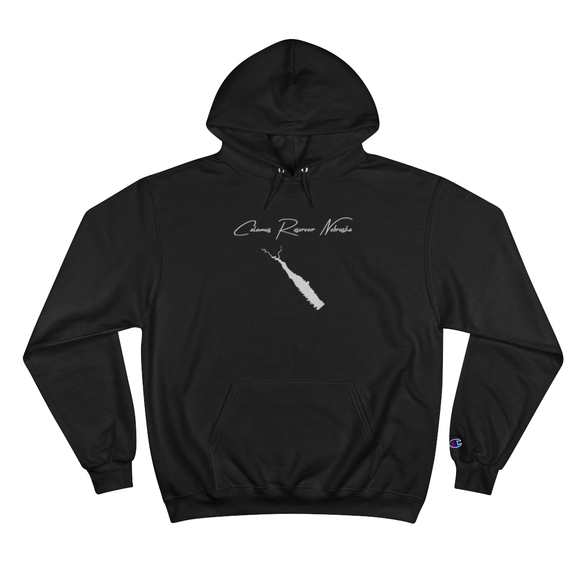 Nebraska  Calamus  Reservoir  Hoodie  front  position  view  from  front  black.webp