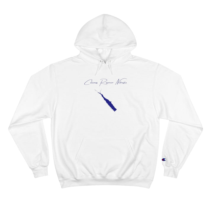 Nebraska  Calamus  Reservoir  Hoodie  front  position  view  from  front  white.webp