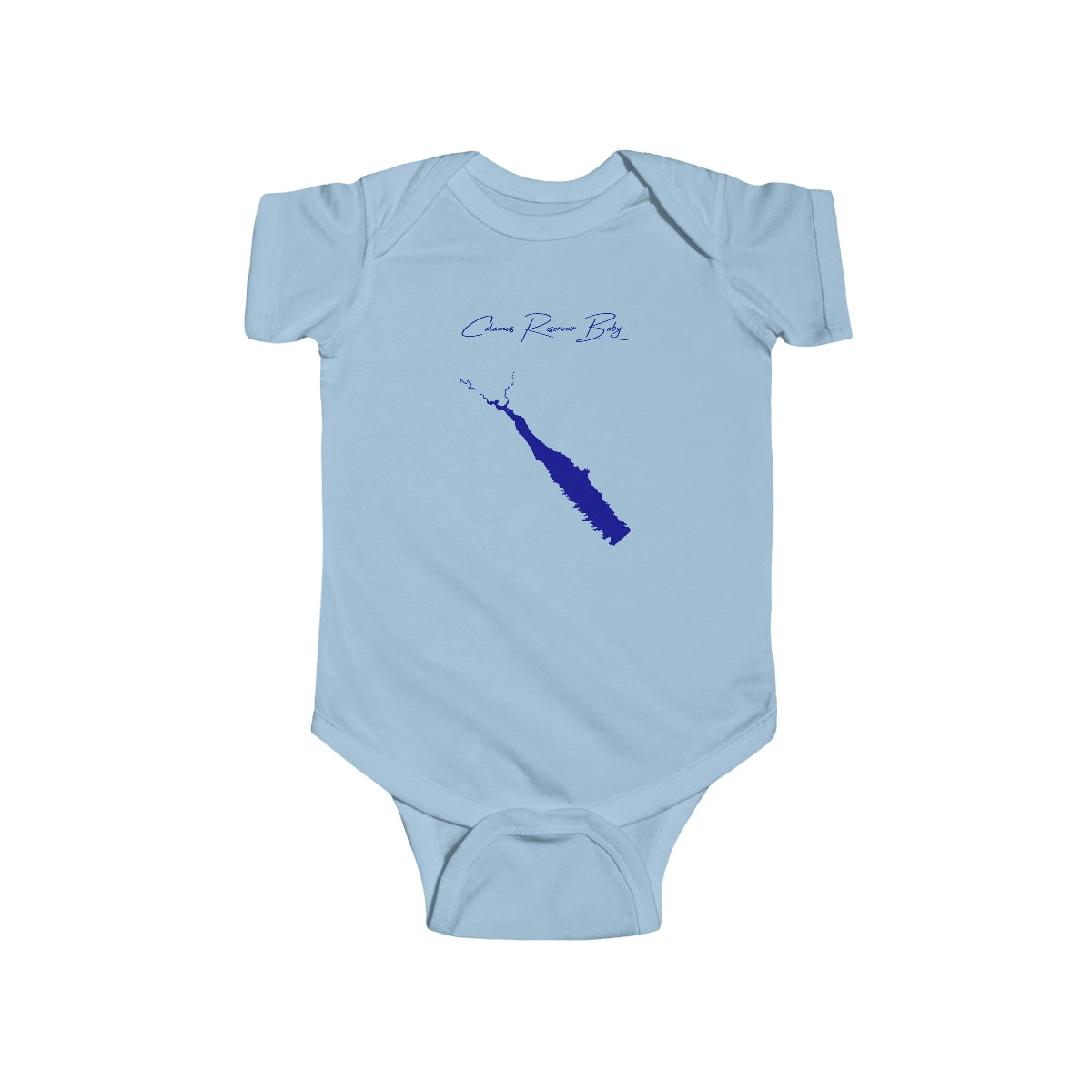 Nebraska  Calamus  Reservoir  Onesie  front  position  view  from  front  light  blue.webp