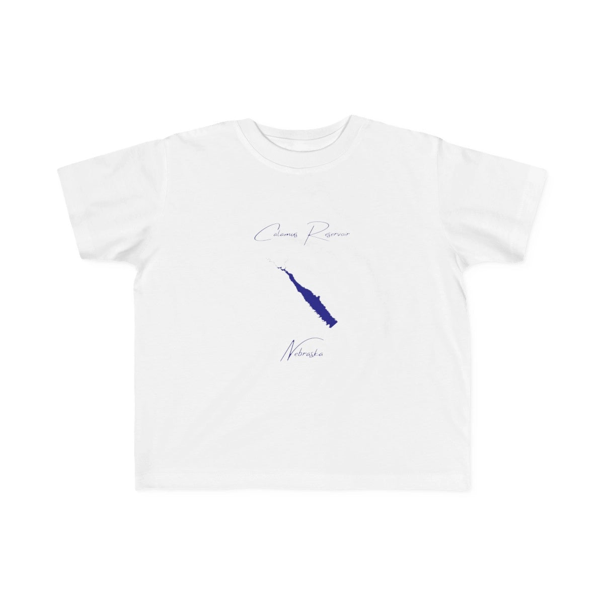 Nebraska  Calamus  Reservoir  Toddler  T-shirt  front  position  view  from  front  white.webp