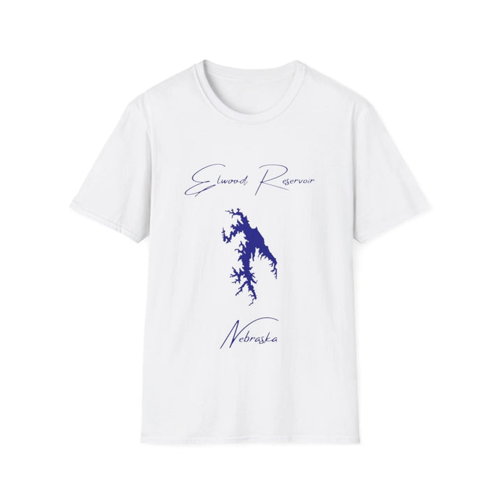 Nebraska  Elwood  Reservoir  T-shirt  front  position  view  from  front  white.webp
