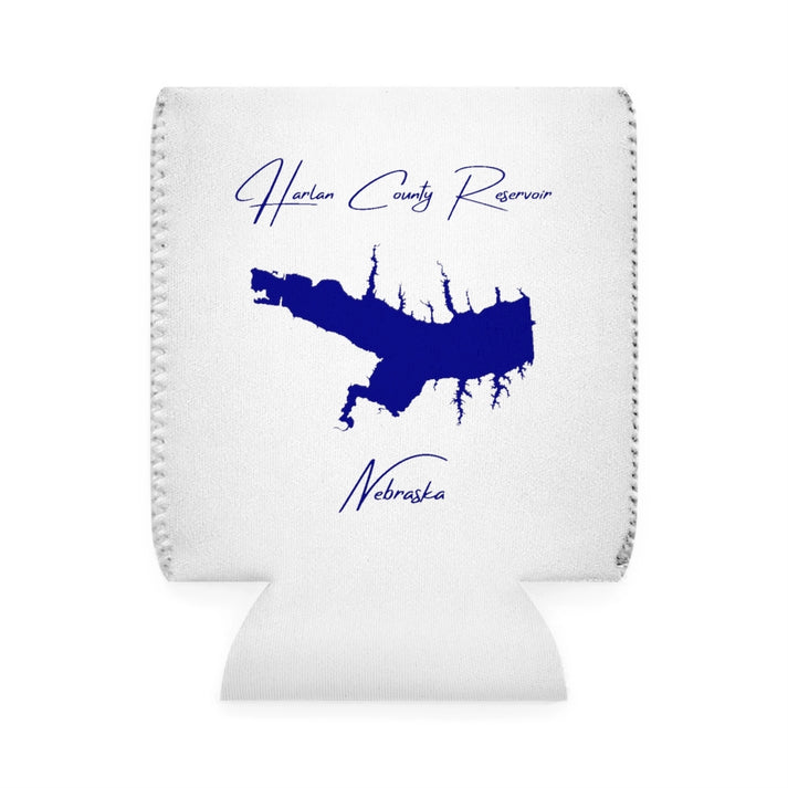 Nebraska  Harlan  County  Reservoir  Can  Koozie  front  position  view  from  front-1  white.webp