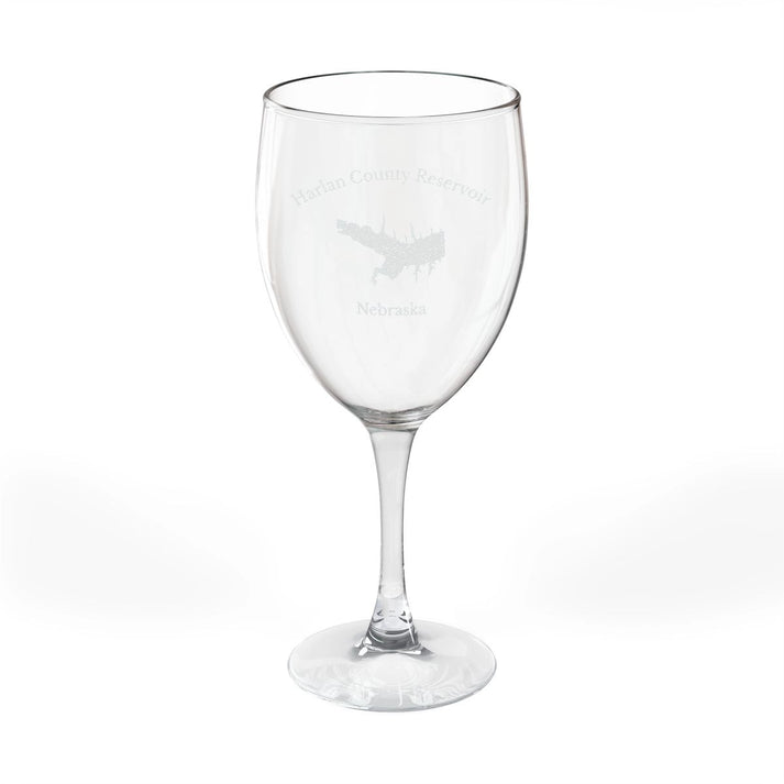 Nebraska  Harlan  County  Reservoir  Engraved  Wine  Glass  other  position  view  from  front  10.5oz.webp