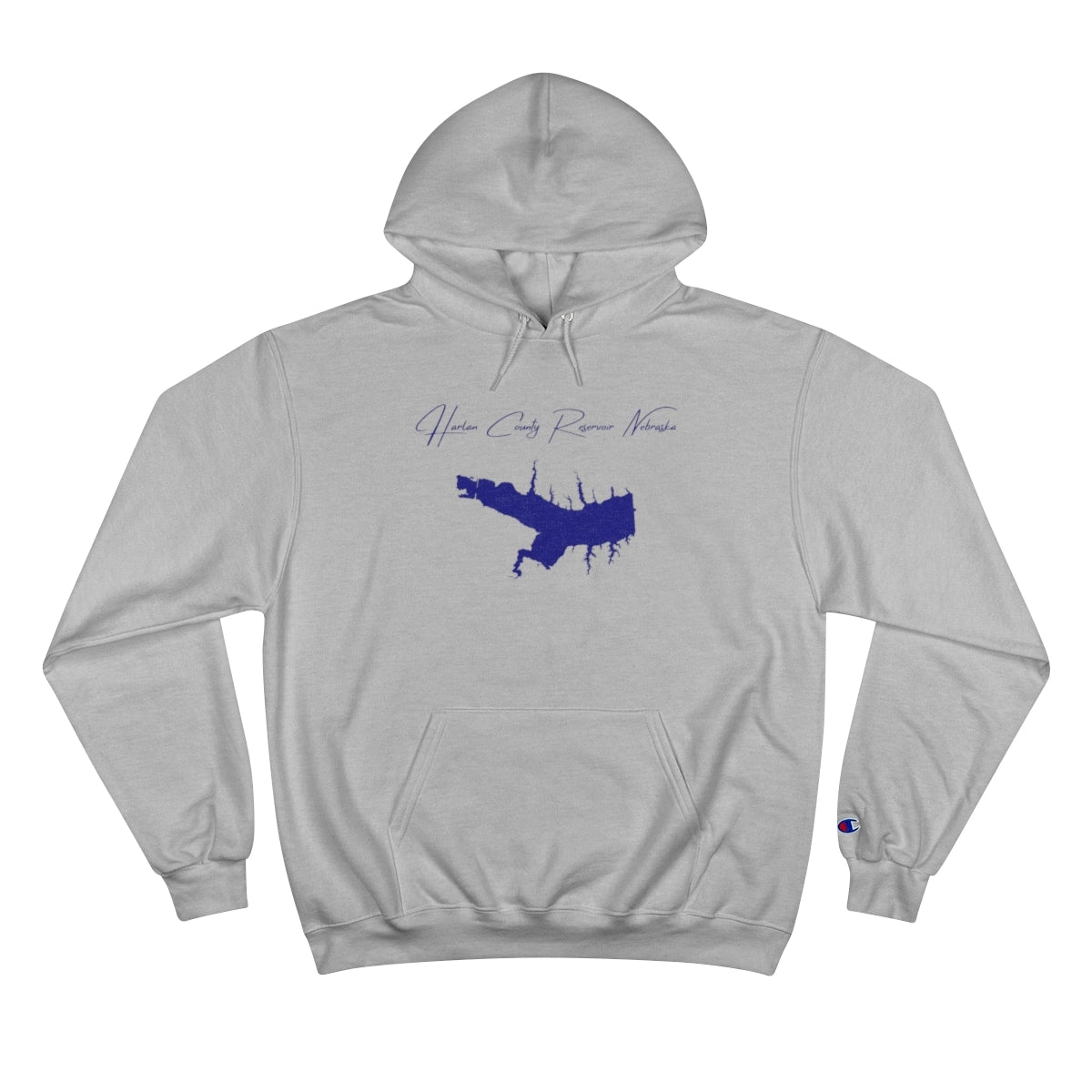 Nebraska  Harlan  County  Reservoir  Hoodie  front  position  view  from  front  light  steel.webp