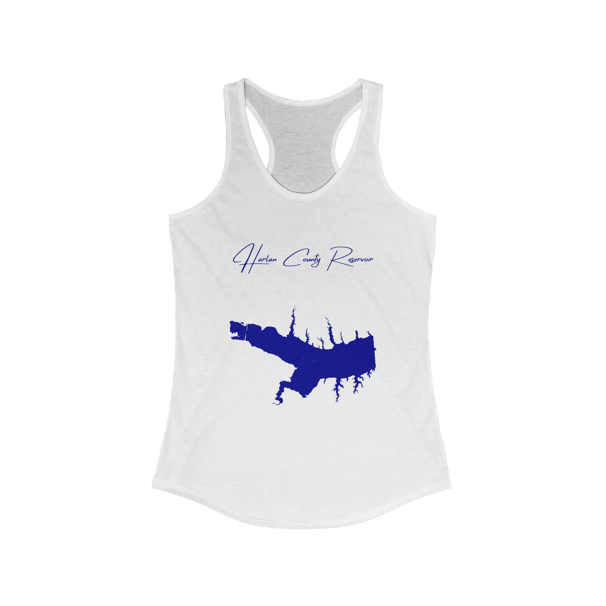 Nebraska  Harlan  County  Reservoir  Racerback-Tank  front  position  view  from  front  solid  white.webp