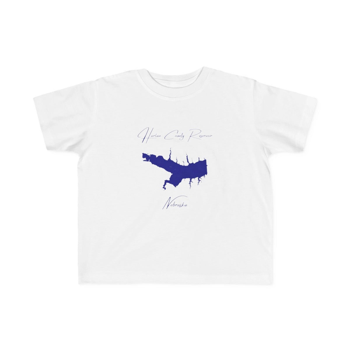 Nebraska  Harlan  County  Reservoir  Toddler  T-shirt  front  position  view  from  front  white.webp