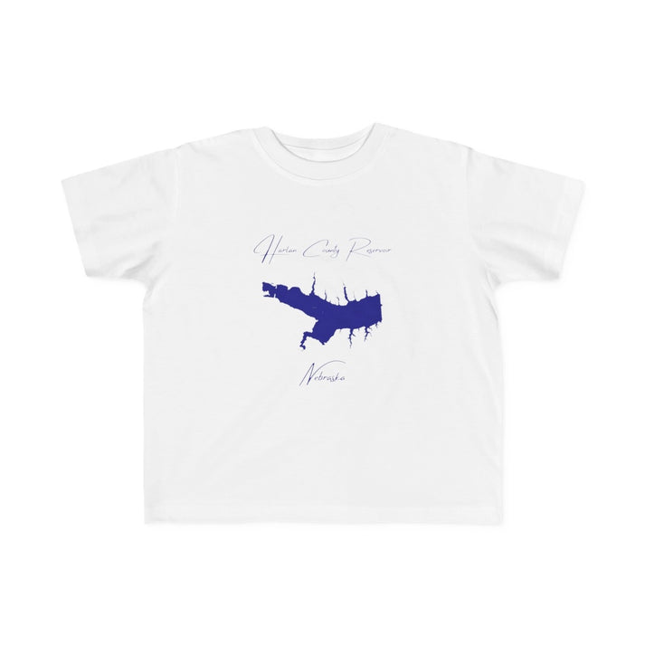 Nebraska  Harlan  County  Reservoir  Toddler  T-shirt  front  position  view  from  front  white.webp