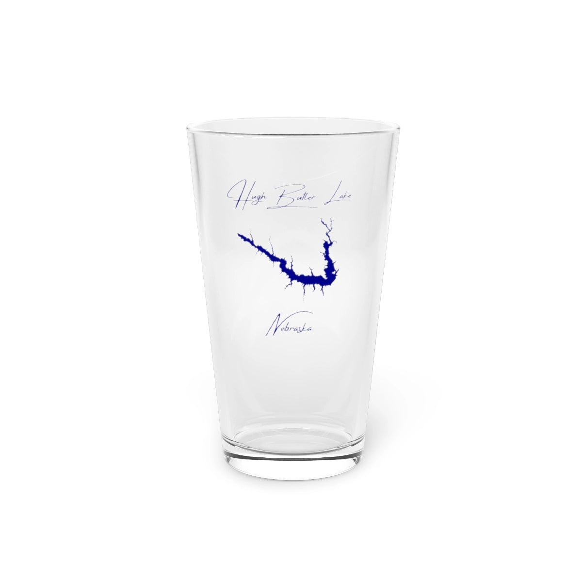 Nebraska  Hugh  Butler  Lake  16oz  Pint  Glass  front  position  view  from  front  16oz.webp
