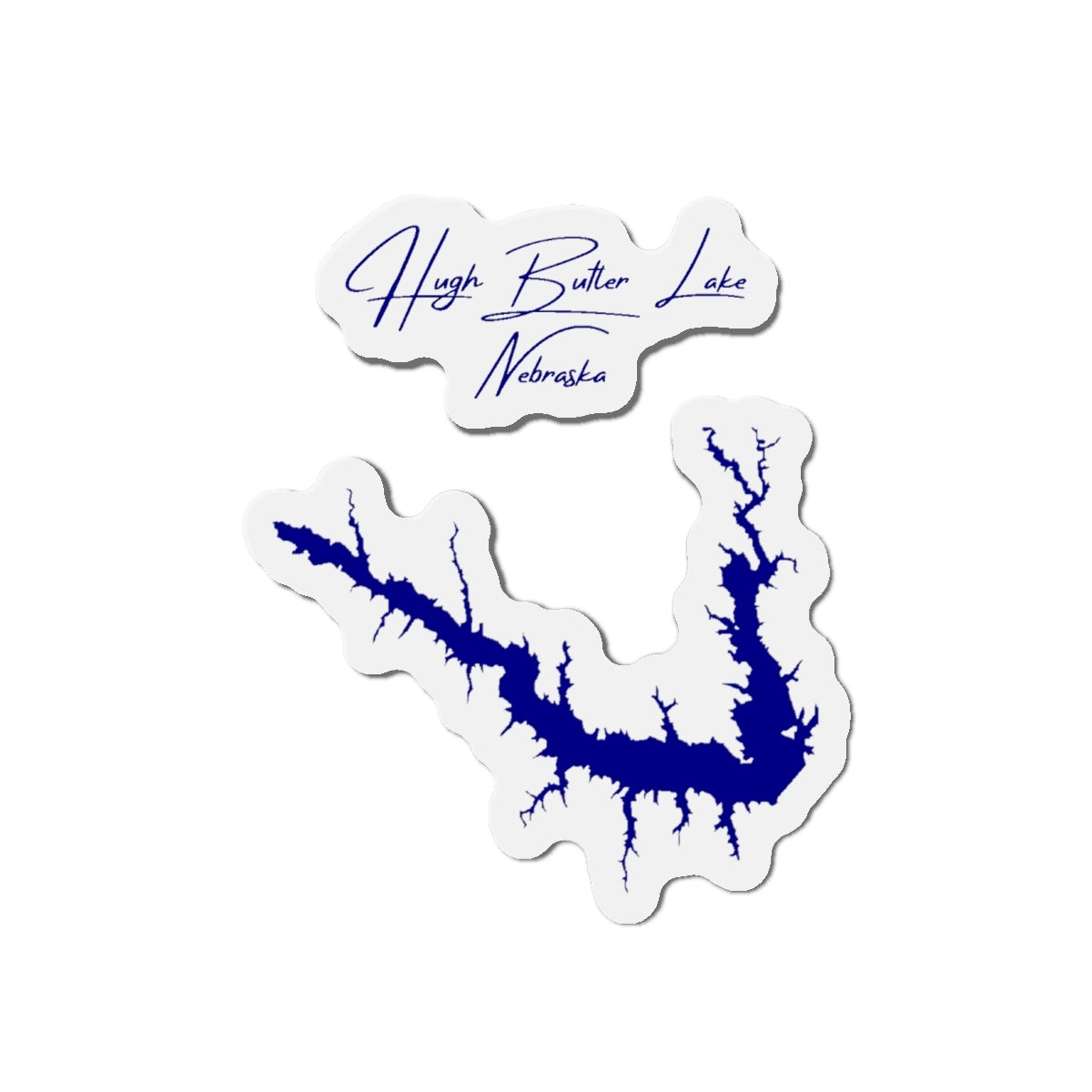 Nebraska  Hugh  Butler  Lake  Die  Cut  Magnet  front  position  view  from  front  4  x  4.webp