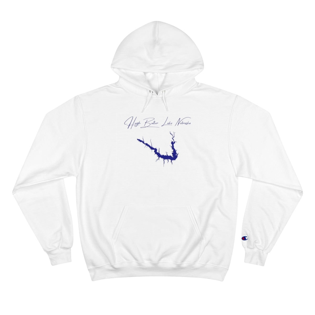 Nebraska  Hugh  Butler  Lake  Hoodie  front  position  view  from  front  white.webp