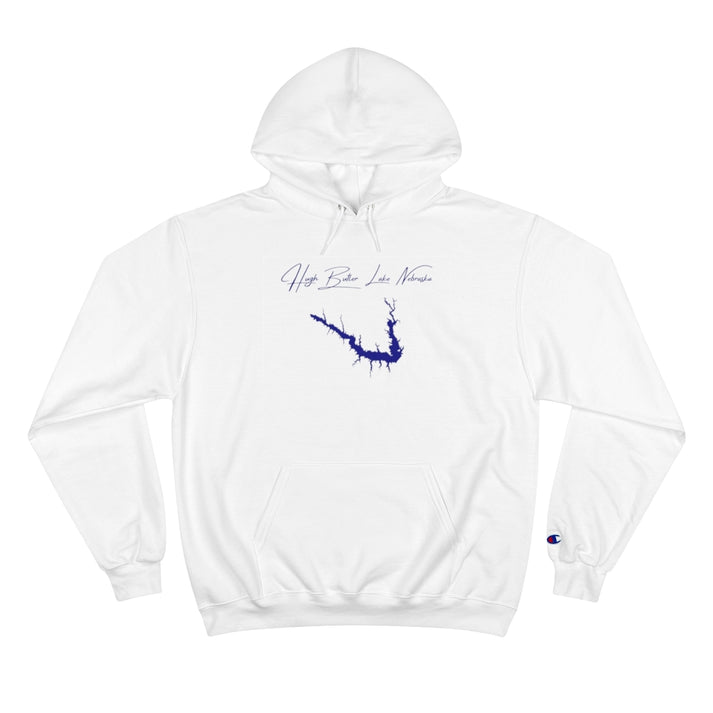 Nebraska  Hugh  Butler  Lake  Hoodie  front  position  view  from  front  white.webp
