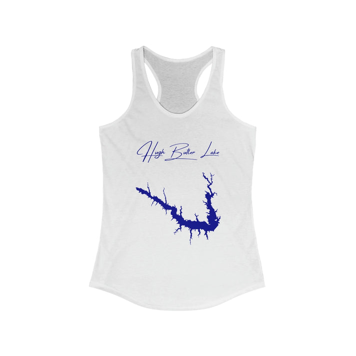 Nebraska  Hugh  Butler  Lake  Racerback-Tank  front  position  view  from  front  solid  white.webp