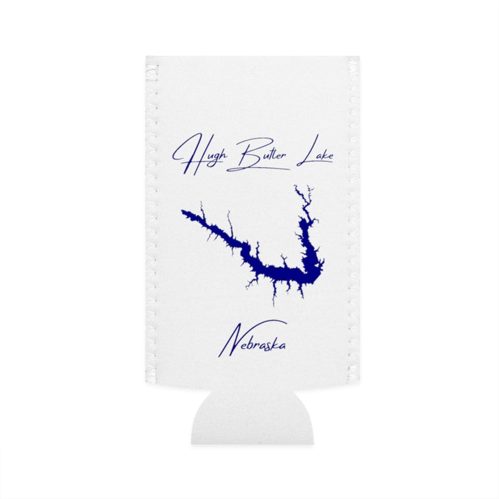 Nebraska  Hugh  Butler  Lake  Slim  Can  Koozie  front  position  view  from  flat-front  white.webp