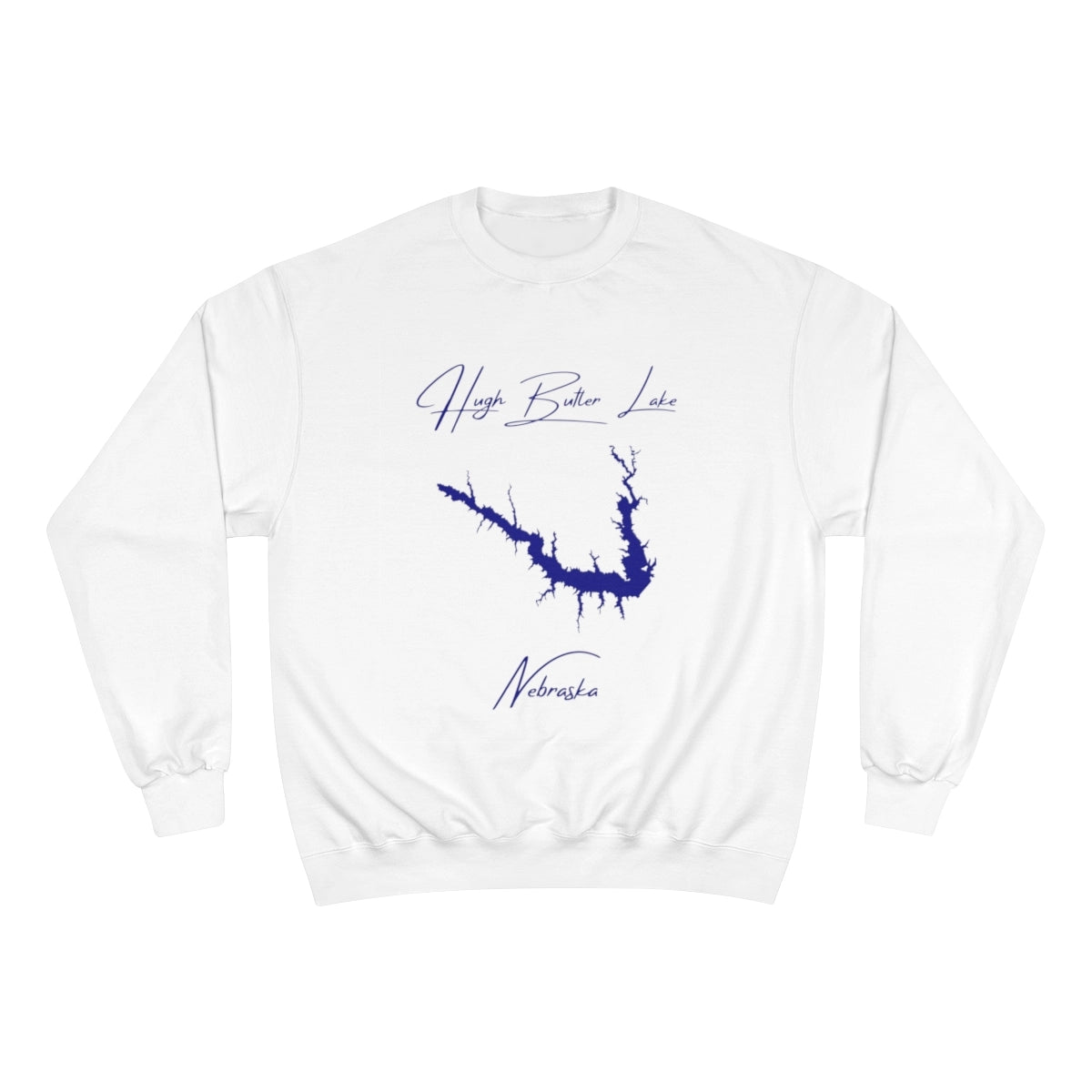 Nebraska  Hugh  Butler  Lake  Sweatshirt  front  position  view  from  front  white.webp