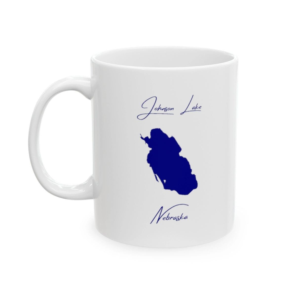 Nebraska  Johnson  Lake  Ceramic  Mug  other  position  view  from  left  11oz.webp