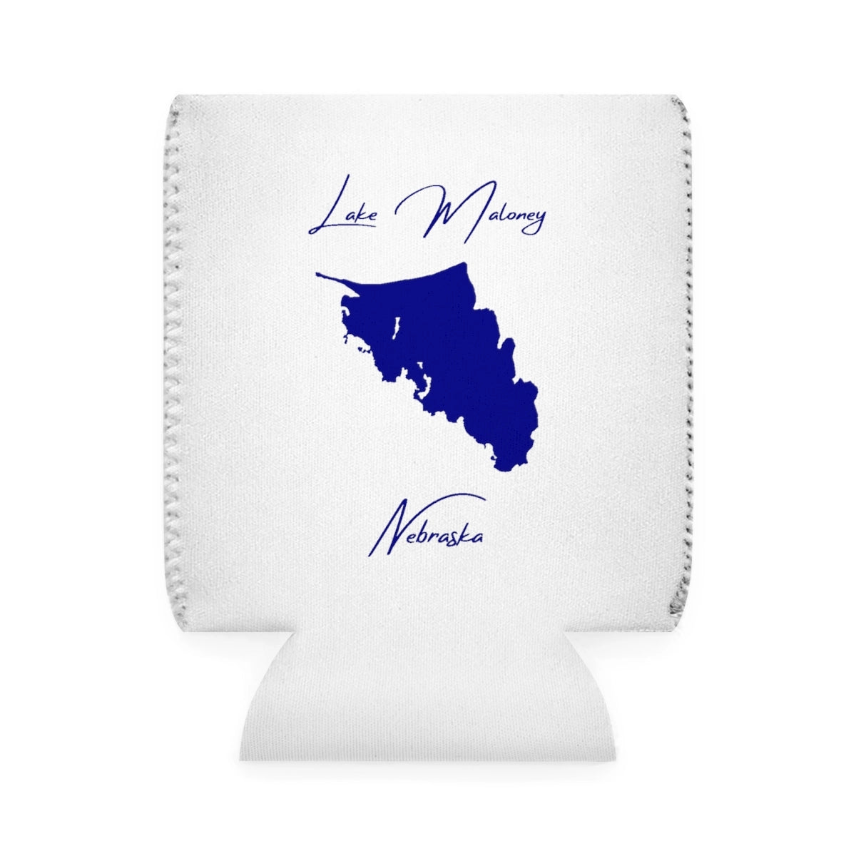Nebraska  Lake  Maloney  Can  Koozie  front  position  view  from  front-1  white.webp