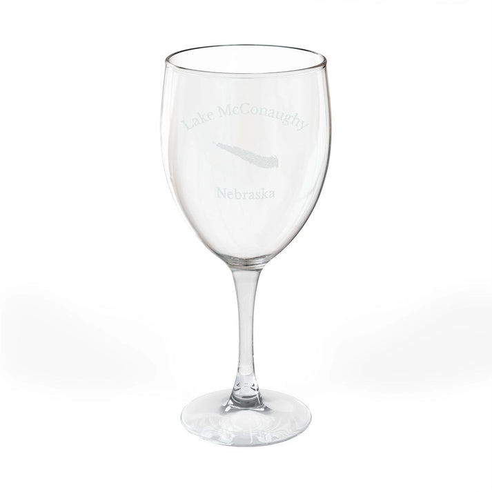 Nebraska  Lake  McConaughy  Engraved  Wine  Glass  other  position  view  from  front  10.5oz.webp
