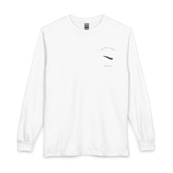 Nebraska  Lake  McConaughy  Long  Sleeve  Fishing  T-shirt  front  position  view  from  front  white.webp
