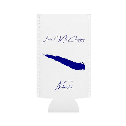 Nebraska  Lake  McConaughy  Slim  Can  Koozie  front  position  view  from  flat-front  white.webp