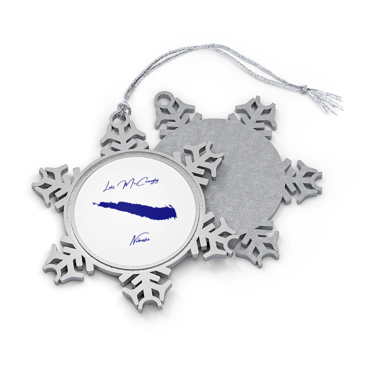 Nebraska  Lake  McConaughy  XMAS  Ornament  front  position  view  from  front-and-back  one  size.webp