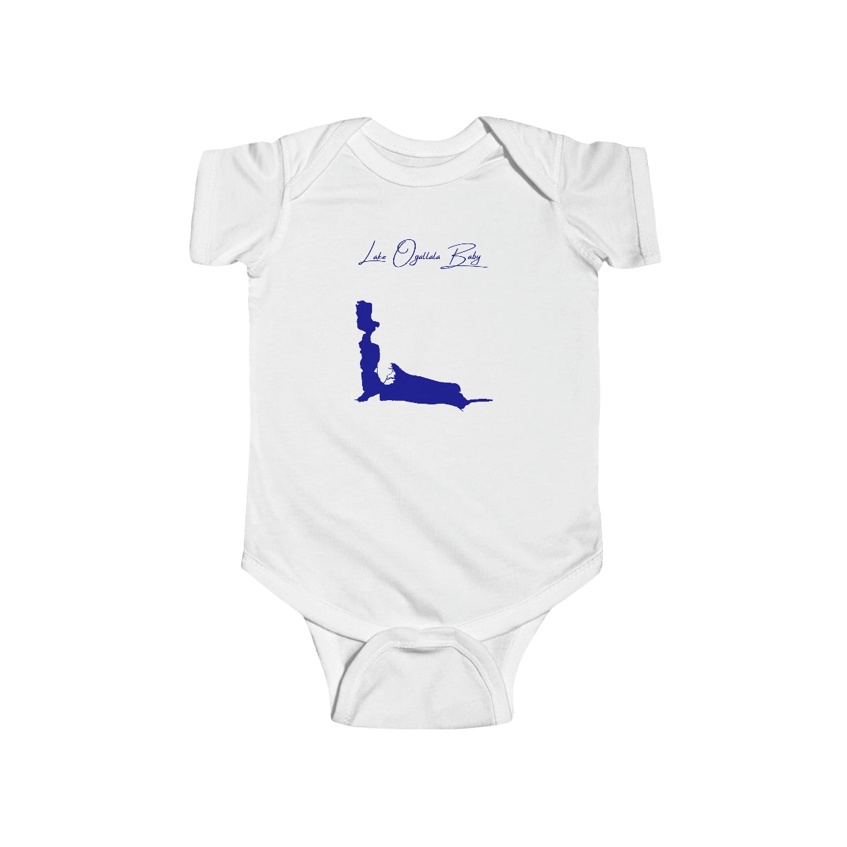 Nebraska  Lake  Ogallala  Onesie  front  position  view  from  front  white.webp