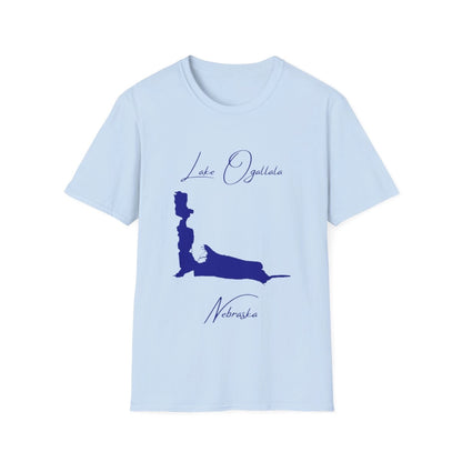 Nebraska  Lake  Ogallala  T-shirt  front  position  view  from  front  light  blue.webp