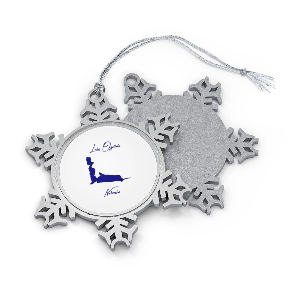 Nebraska  Lake  Ogallala  XMAS  Ornament  front  position  view  from  front-and-back  one  size.webp