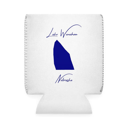 Nebraska  Lake  Wanahoo  Can  Koozie  front  position  view  from  front-1  white.webp