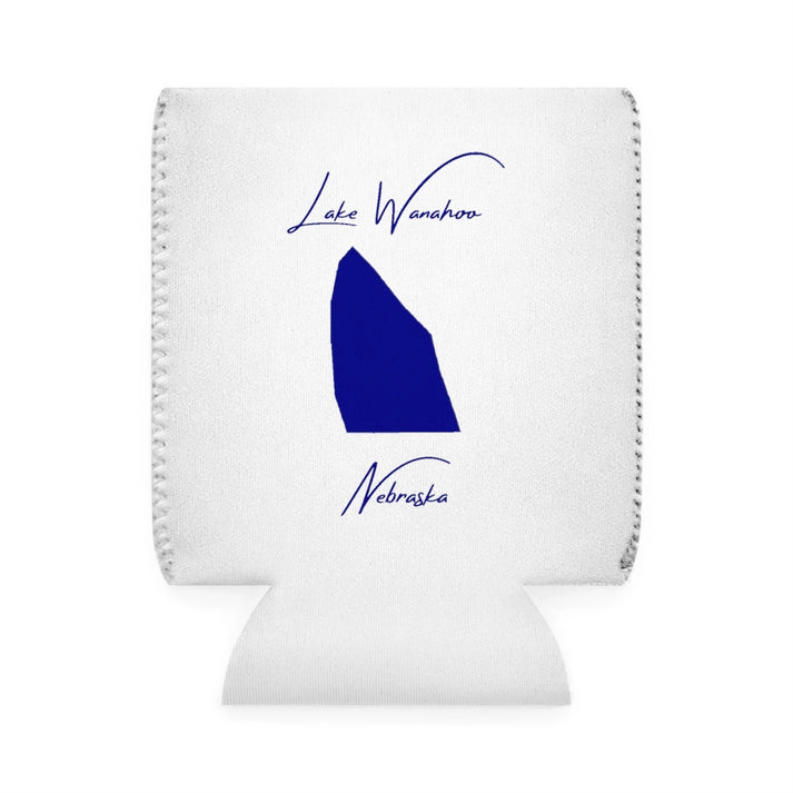 Nebraska  Lake  Wanahoo  Can  Koozie  front  position  view  from  front-1  white.webp