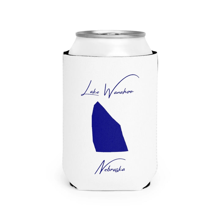 Nebraska  Lake  Wanahoo  Can  Koozie  front  position  view  from  front-2  white.webp